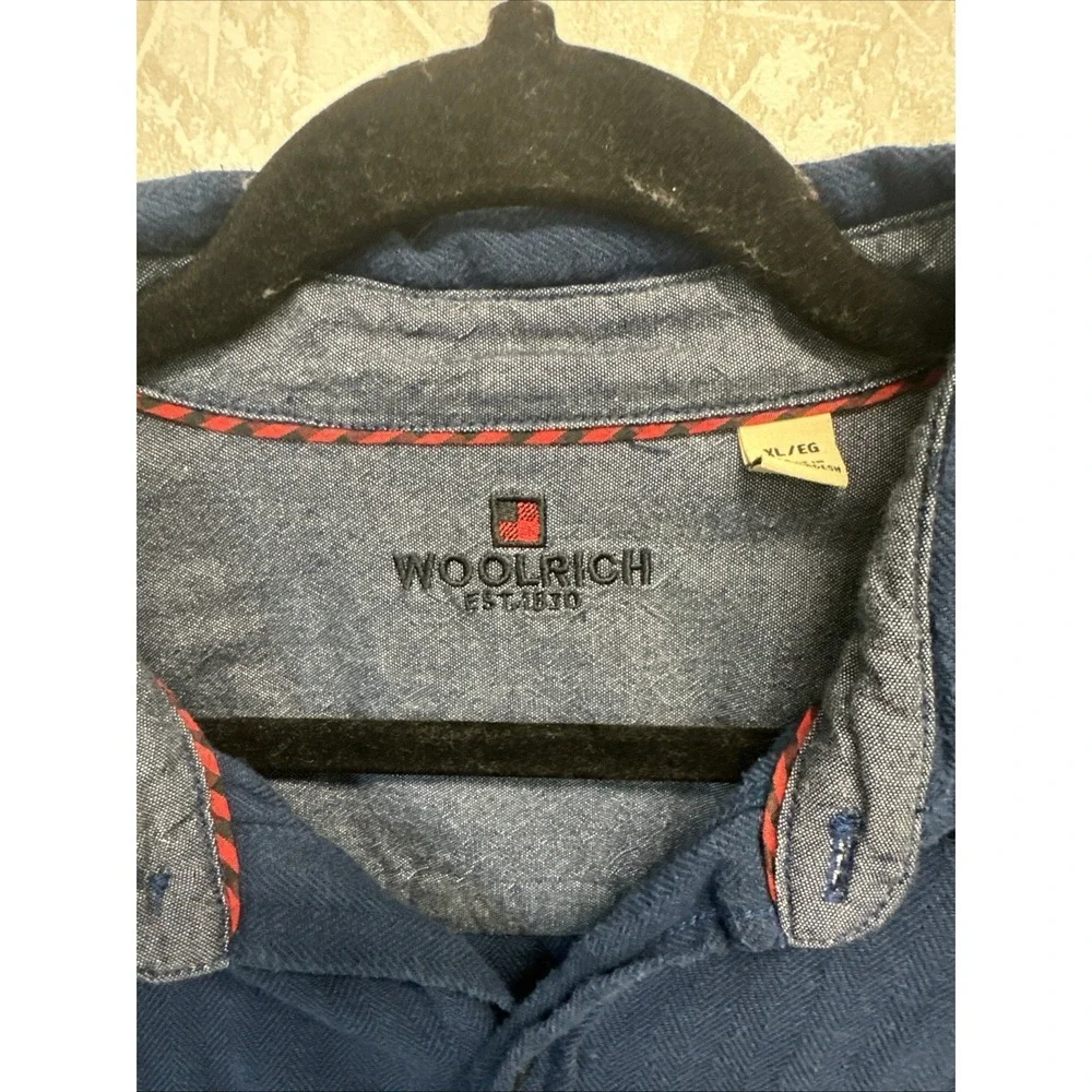 Woolrich Button Up Shirt‎ Women's Extra Large Flannel Blue Outdoor